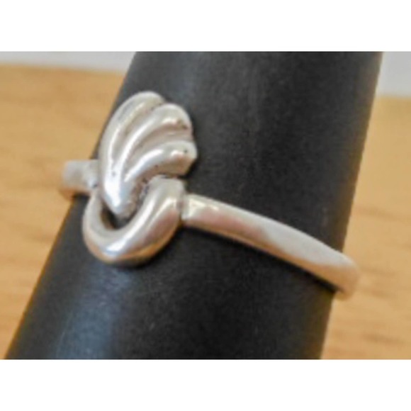 Vintage Sterling Swirl Knot Ring Size 7  Modernist - Picture 8 of 10